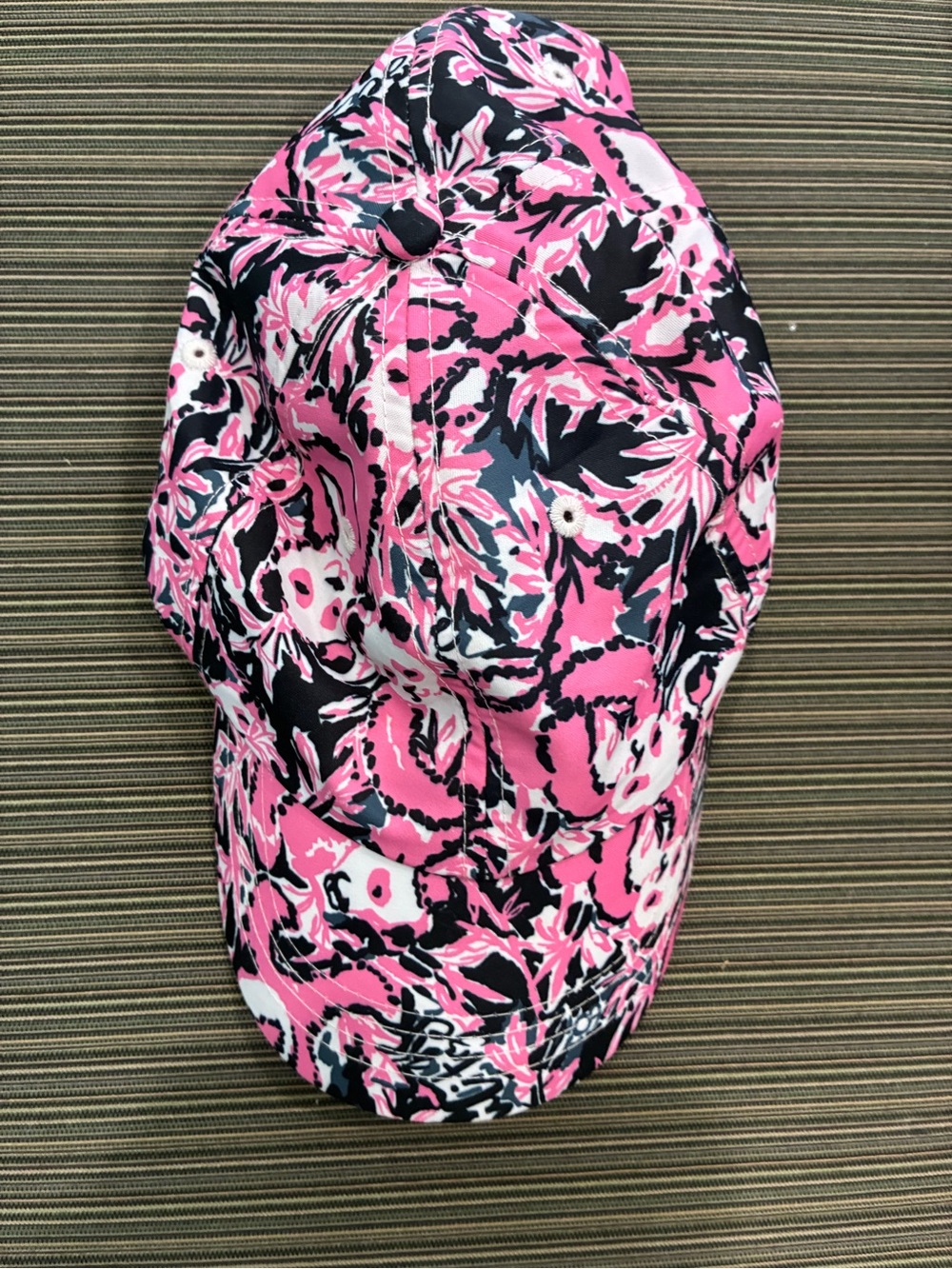 Lilly Pulitzer Run Around Hat panda pink black athleisure